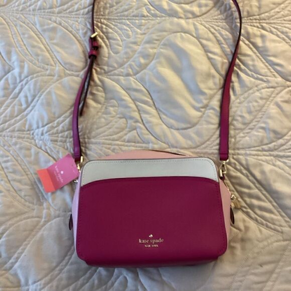NWT Kate Spade pink and white purse, bag - Picture 12 of 12